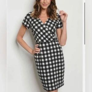 ModCloth Buffalo Black and White Plaid Dress Size 14 / XL